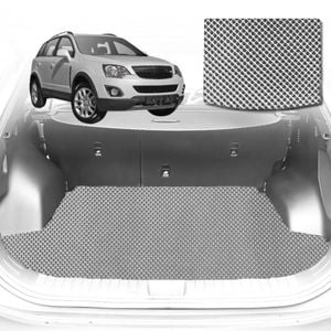 6D Diamond Car Boot Mat for Holden Captiva 5 CG, CG II2006-2015-Cargo Mat-Grey-Outback GT