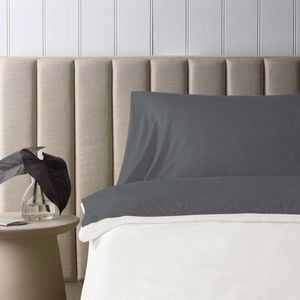 Accessorize Bedroom Collection 145cm x 220cm Charcoal Self Tanning Polyester Cotton Sheet Protector