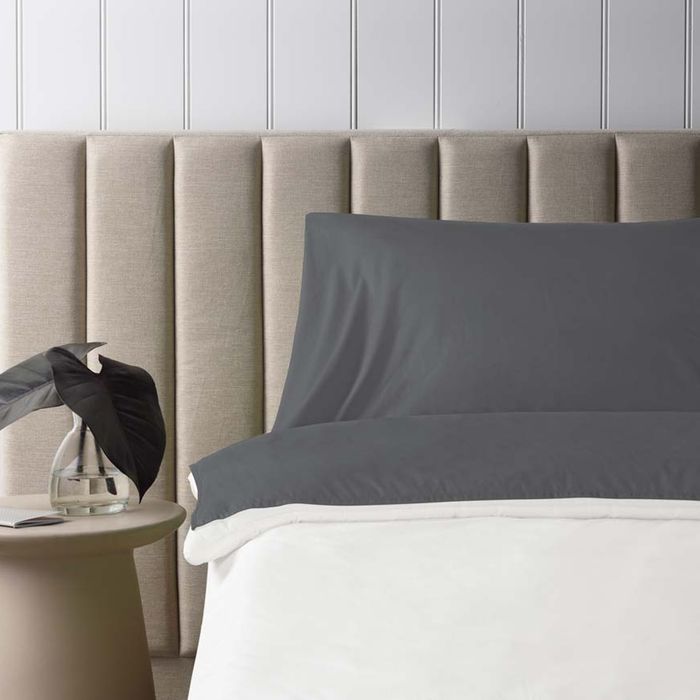 Accessorize Bedroom Collection 145cm x 220cm Charcoal Self Tanning Polyester Cotton Sheet Protector