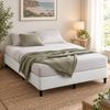 Zinus King Fabric Bed Base Ensemble Base - White