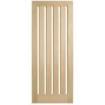 Corinthian 2040 x 820 x 40mm Entrance Door Blonde Oak Clear Glass AWO5VG