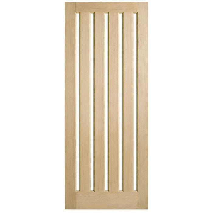 Corinthian 2040 x 820 x 40mm Entrance Door Blonde Oak Clear Glass AWO5VG