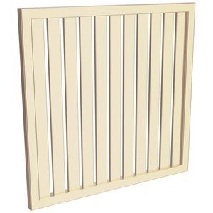 ProtectorAl 300 - 1000 x 300 - 1000mm Primrose Vertical 18mm Gap Aluminium Welded Slat Panel