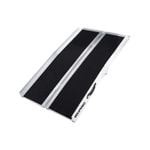 EQUIPMED 152cm Portable Folding Aluminium Access Ramp 272kg Rated, Black Ultra-Grip, for Wheelchair, Mobility Scooter