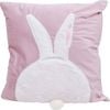 LVD Bunny Tail Decorative Home Cushion Pillow 44x44x10cm Pink/White