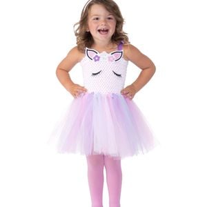 Rubies Unicorn Tutu Girls Dress Up Halloween Party Costume Outfit Size 6-8y