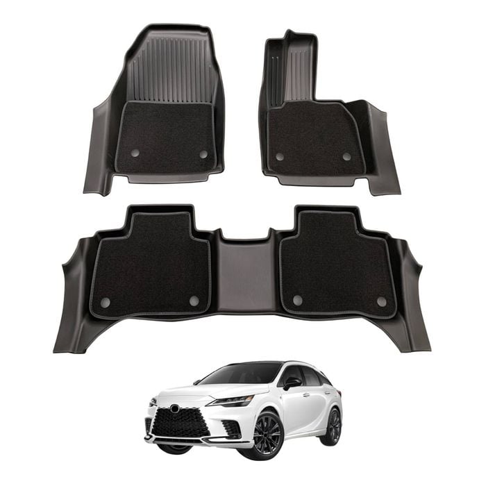 AUSGO Double-Layer Car Floor Mats for Lexus RX Series RX350 / RX350h / RX500h 2022-Onwards All-Weather Floor Liners