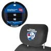 Western Bulldogs Official Afl Steering Wheel Cover And Headrest Cover Combo