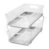 Madesmart Two Level Storage With Dividers - Frost Grey