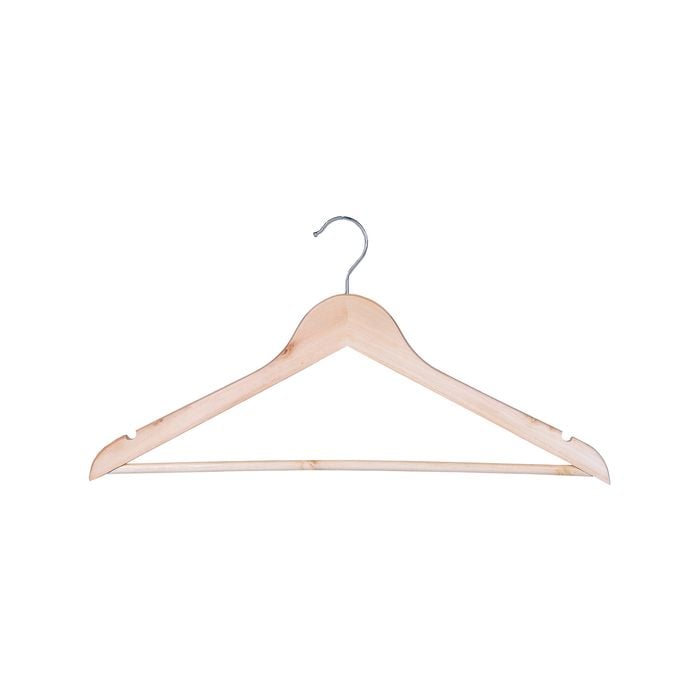 Practa Timber Clothes Hangers With Bar - 5 Pack 