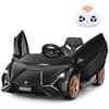 Costway Lamborghini Licensed Ride On Car 12v Electric Toy Car Black