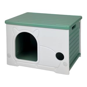 Pawz Outdoor Indoor Dogs Cats Kennel Plastic Puppy Pet House Weatherproof