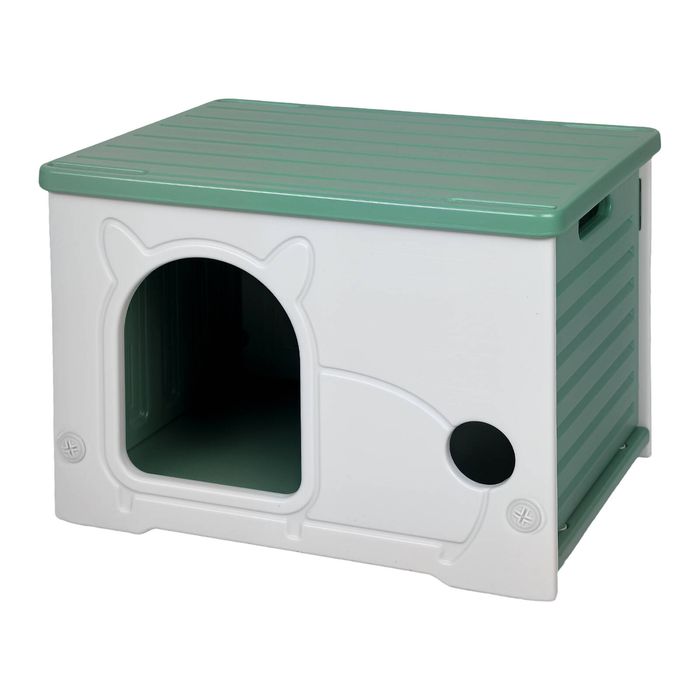 Pawz Outdoor Indoor Dogs Cats Kennel Plastic Puppy Pet House Weatherproof