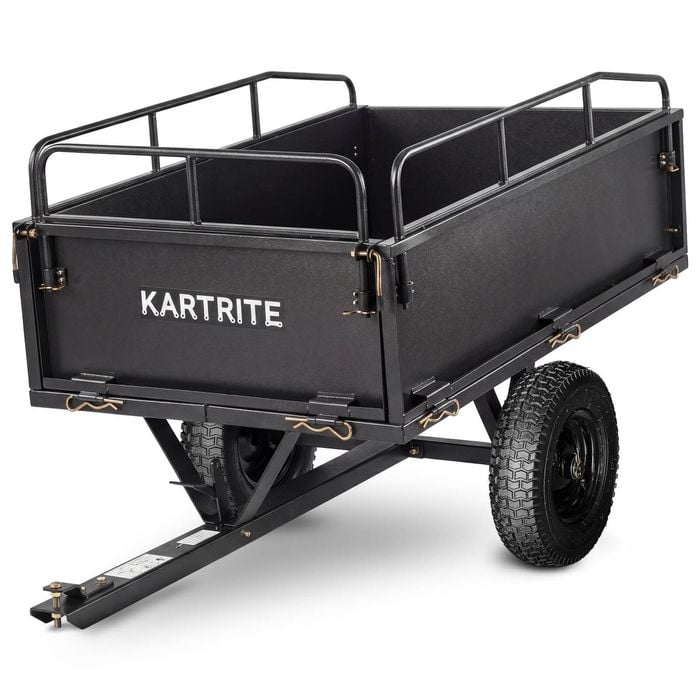 Kartrite 430kg Heavy-Duty Steel Dump Cart with Foot Pedal Dumping System