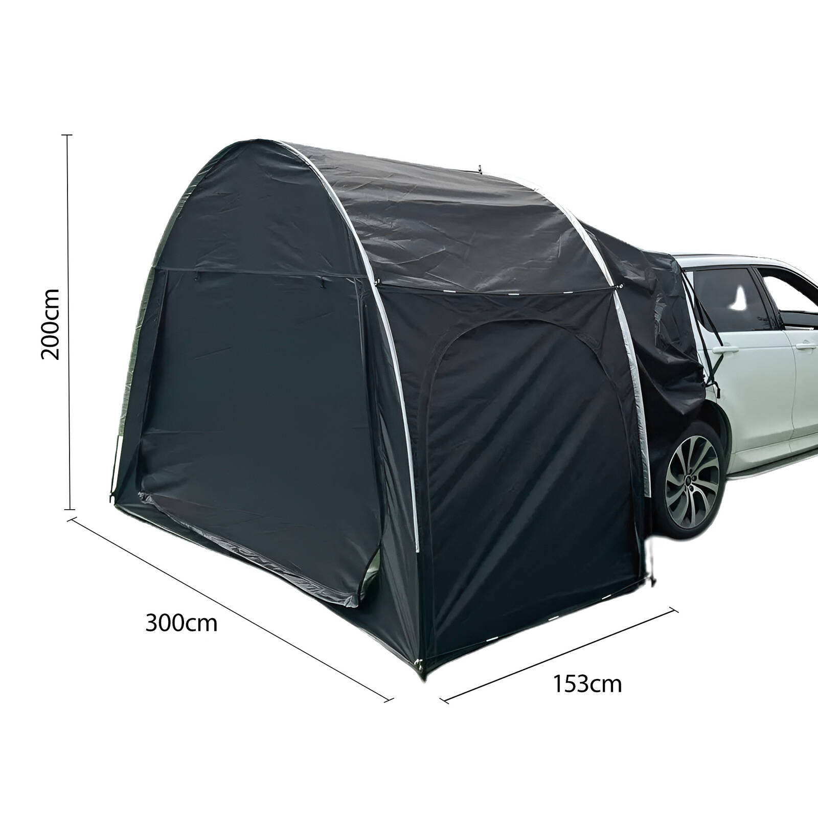 SUV Camping Tent Car Tailgate Shade Side Awning Canopy Portable Outdoor Shelter SUV 2P Black Bunnings Australia