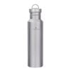NNEOBA Titanium Water Bottle 750ml Lightweight Reusable Bottle Silver