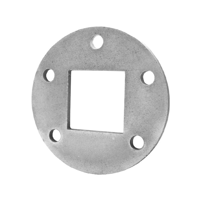 Sunrise Electric And Mechanical Backing Plate Mount Square Flange Natural - 50mm Square (2t Axle) - Ef50s2t