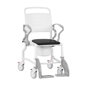 Bedside Commode Chair - Swing Armrests & Non-Slip Feet, 130kg Capacity - Grey