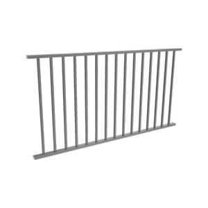 ProtectorAl 1800 x 950mm Monument Aluminium Flat Top Square Picket Balustrade Panel