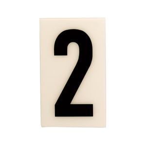 Sandleford 60 x 35mm 2 Black and White Self Adhesive Numeral