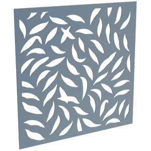 ProtectorAl 300-1200 x 300-1200mm Deep Ocean Large Leaf Unframed Solid Aluminium Decorative Panel 