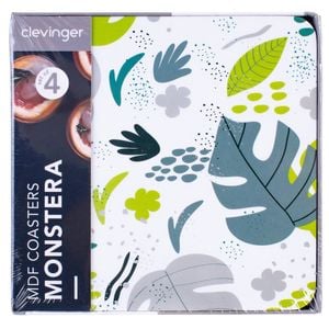 Clevinger Set of 4 MDF Coasters Monstera
