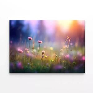 Blurred Grassland  Print 100% Australian Made 90 x 60cm  (Stretched)