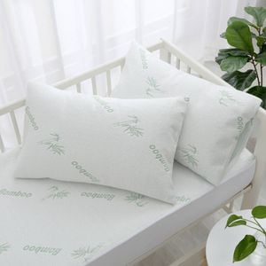 Dreamaker Baby Bamboo Knitted Waterproof Pillow Protector (Twin Pack)