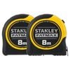 Stanley FatMax 8m Tape Measure - 2 Pack