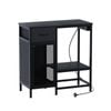 Advwin 20-30 Gallon Fish Tank Stand, 3-Tier Aquarium Stand with Power Outlet & Filter Storage Black