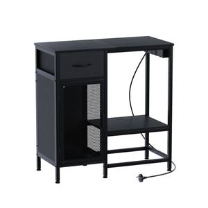 Advwin 20-30 Gallon Fish Tank Stand, 3-Tier Aquarium Stand with Power Outlet & Filter Storage Black