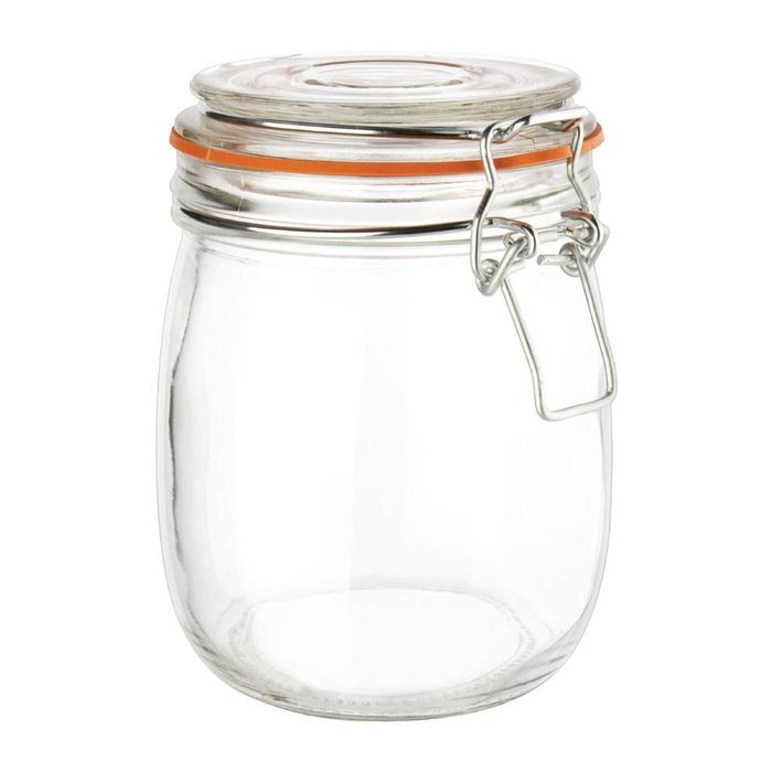 Vogue Preserve Jars Clip Top Round Glass 750ml