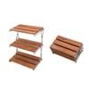 NNEOBA Portable 3-Tier Camping Rack Foldable Brown