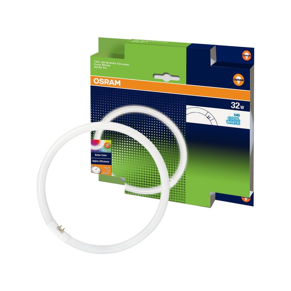 Osram 16mm Circular Fluoro T5 GZ10Q 840 Cool White 32W Bunnings Australia