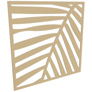 ProtectorAl 300-1200mm x 300-1200mm Gold Matt/Gloss White Palm Unframed Composite Deco Panel