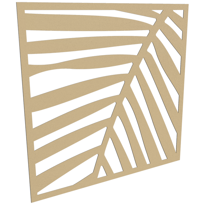 ProtectorAl 300-1200mm x 300-1200mm Gold Matt/Gloss White Palm Unframed Composite Deco Panel