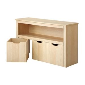 Oikiture Wooden Kids Toy Box Chest Children Storage Cabinet Toy Organiser Display Shelf