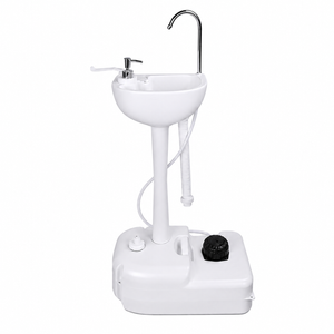 Provecta Portable Handwash Stand With Foot Pump And 19l Water Tank Grey