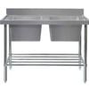 DOUBLE SINK BENCH W1800 X D700 X H900 1 SS2718L