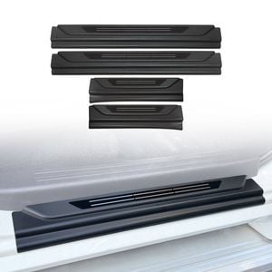 AUSGO Door Sill Protector for Mitsubishi Pajero Sport 2015-Onwards ABS Scuff Plate Cover