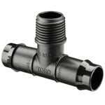 Toro 19mm Barbed x 15mm BSP Barbed Male Threaded Tee