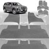 6D Diamond Car Floor Mats for Hyundai Palisade 2021-Current 8 Seater-Ultimate Set-Grey-Outback GT