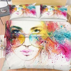 3D Graffiti Woman 28 Bedding Set Pillowcases Quilt Duvet Cover Set Queen King