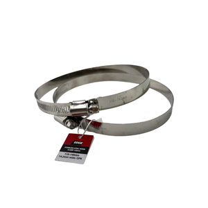 Builders Edge 125mm Stainless Steel Worm Clamp - 2 Pack