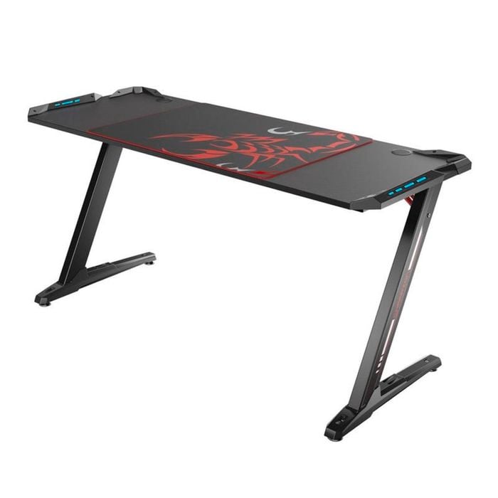 Eureka Ergonomic Z60 Black Gaming Desk with RGB Lights