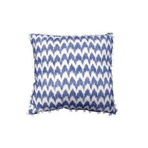 J.Elliot Valtina Pom Pom Blue Filled Cushion