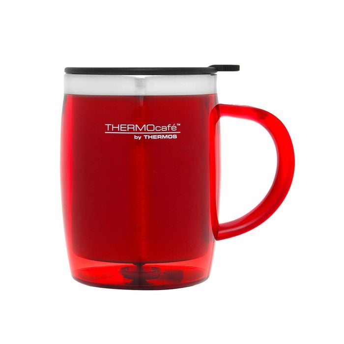 Thermocafe Stainless Steel Inner, Plastic Outer Mug Red 450ml