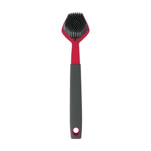 Avanti Scrubbing Brush Durable Silicone Bristles w/ Built-In Scraper