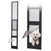 Advwin Pet Dog Door For Sliding Door Aluminum Alloy, Fit 113‑214cm Height