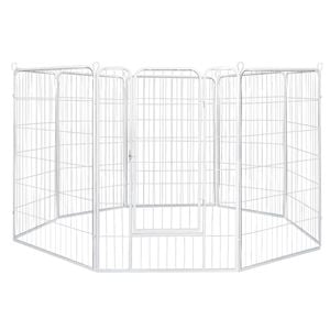 Pawz 32" Double Door Pet Crate With Divider White